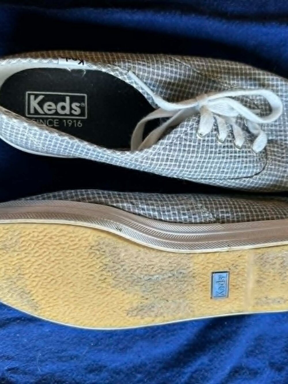Keds Champion Originals Womens Size 9 Walking Canvas Navy Blue & White Sneakers